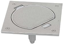 Лючок влагостойкий Simon Connect K45 1-м. 2 мод. с защелкой IP66 сталь картинка